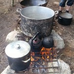 Some really big pots and pans at the Permaculture Gathering